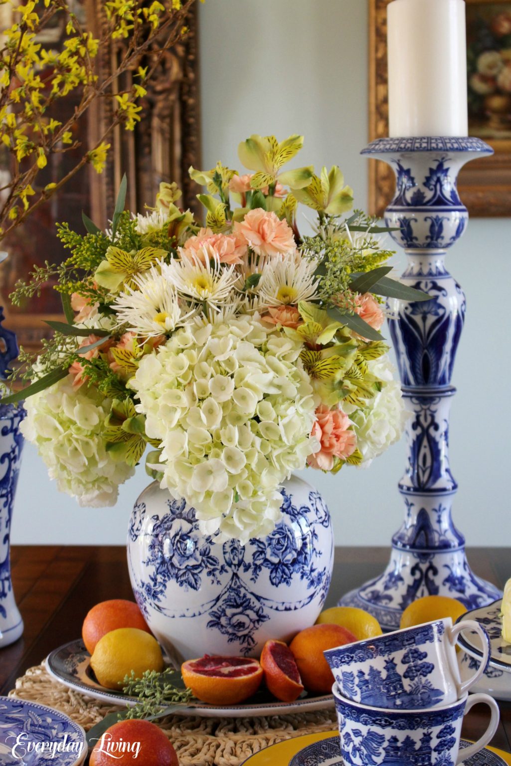 Citrus – Flowers – Blue & White