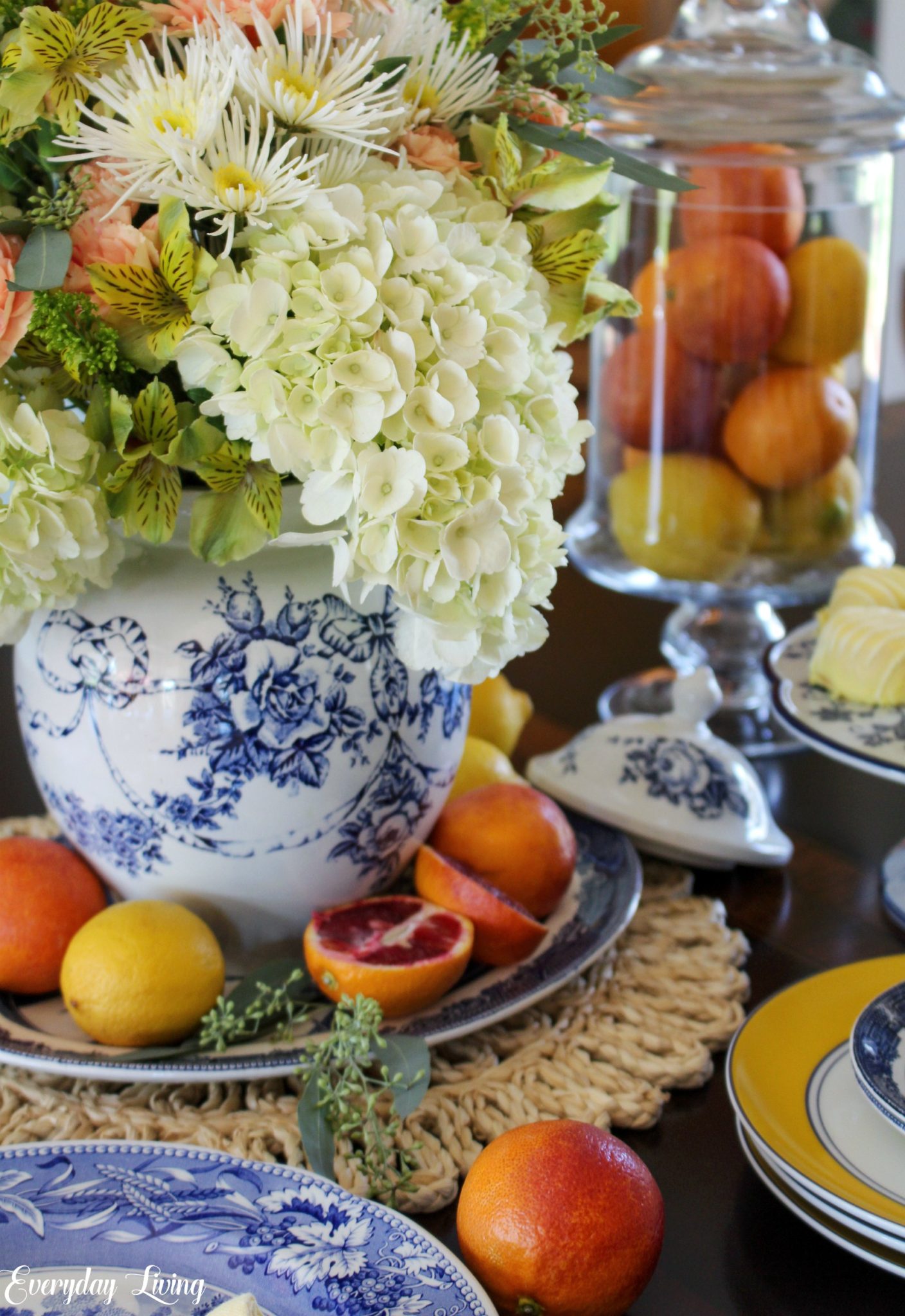 Citrus – Flowers – Blue & White