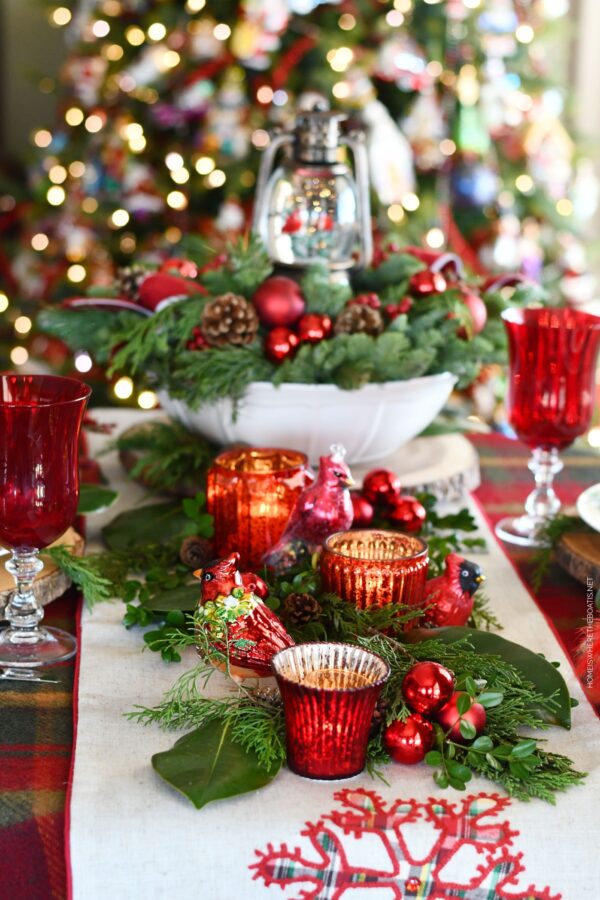 Unique Holiday Peacock Theme Tablescape - Debbee's Buzz